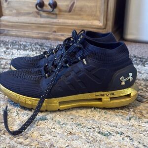 Under Armour HOVR Black and Gold Shoes